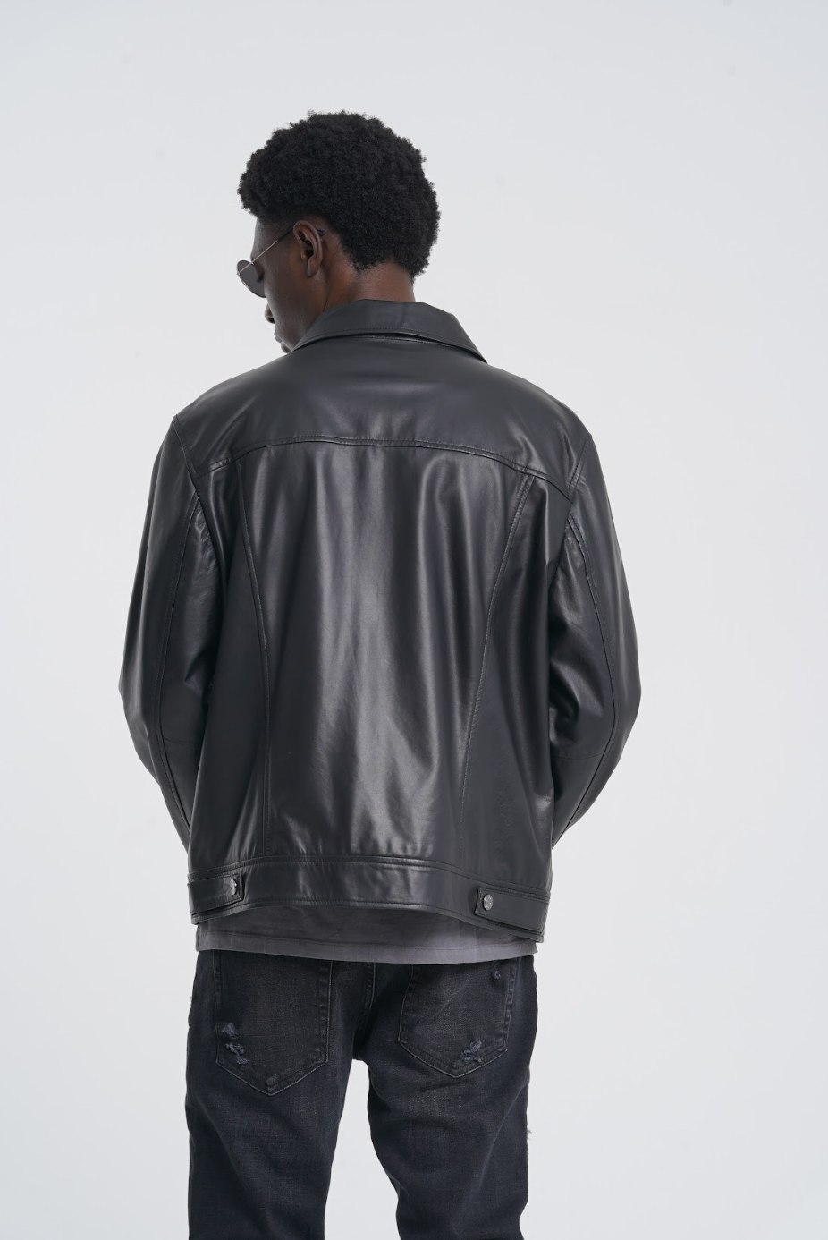 Cilo 2.0 - Leather Buttoned Jacket - Black