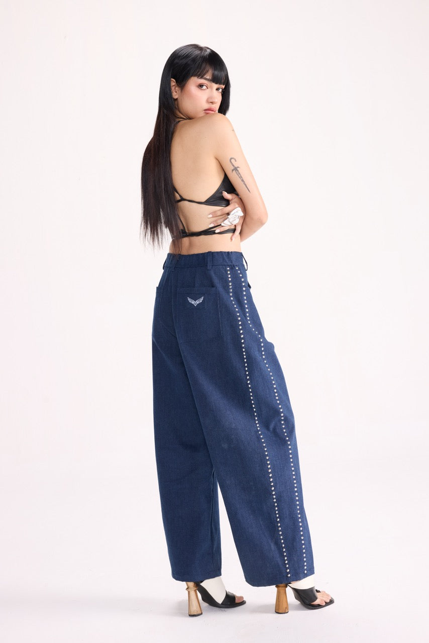 NIGHTLINE – Studded Wide-Leg Pants