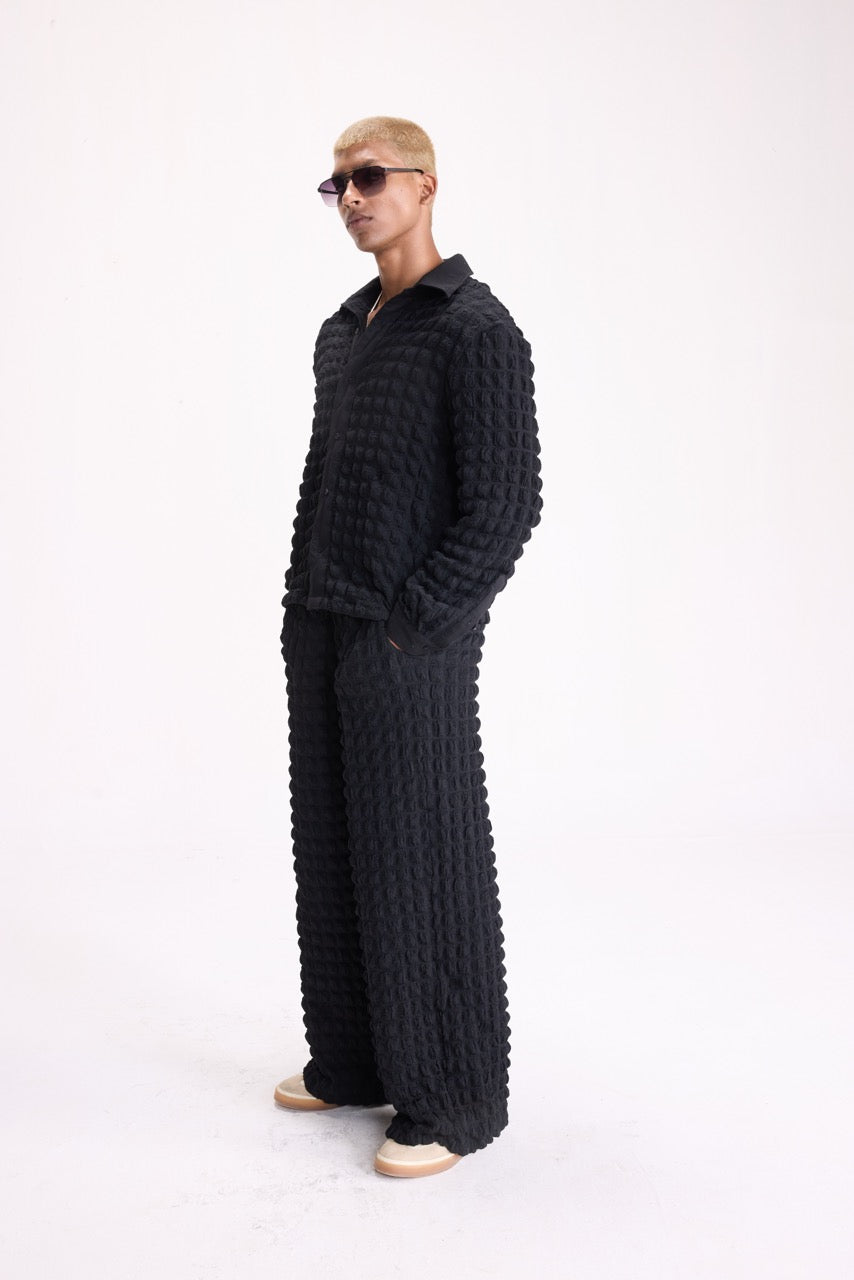 PURE CHAOS – Black Stretch Waffle Co-ord