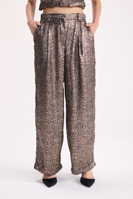 CRUSH - SNAKE SATIN PANTS