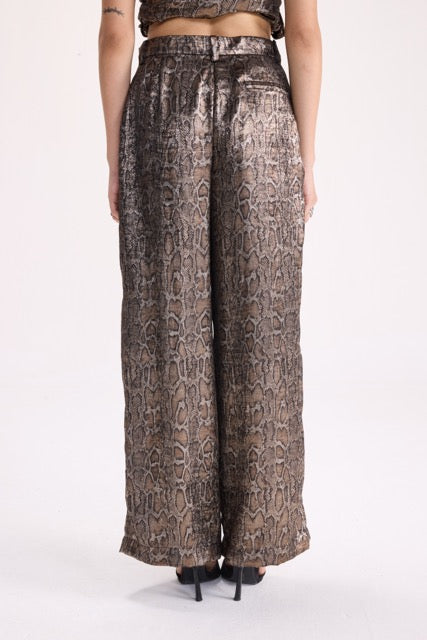 CRUSH - SNAKE SATIN PANTS