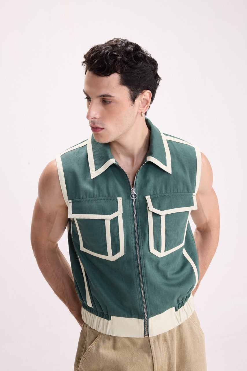 GREEN TRACE - EDGE BOUND UTILITY GILET
