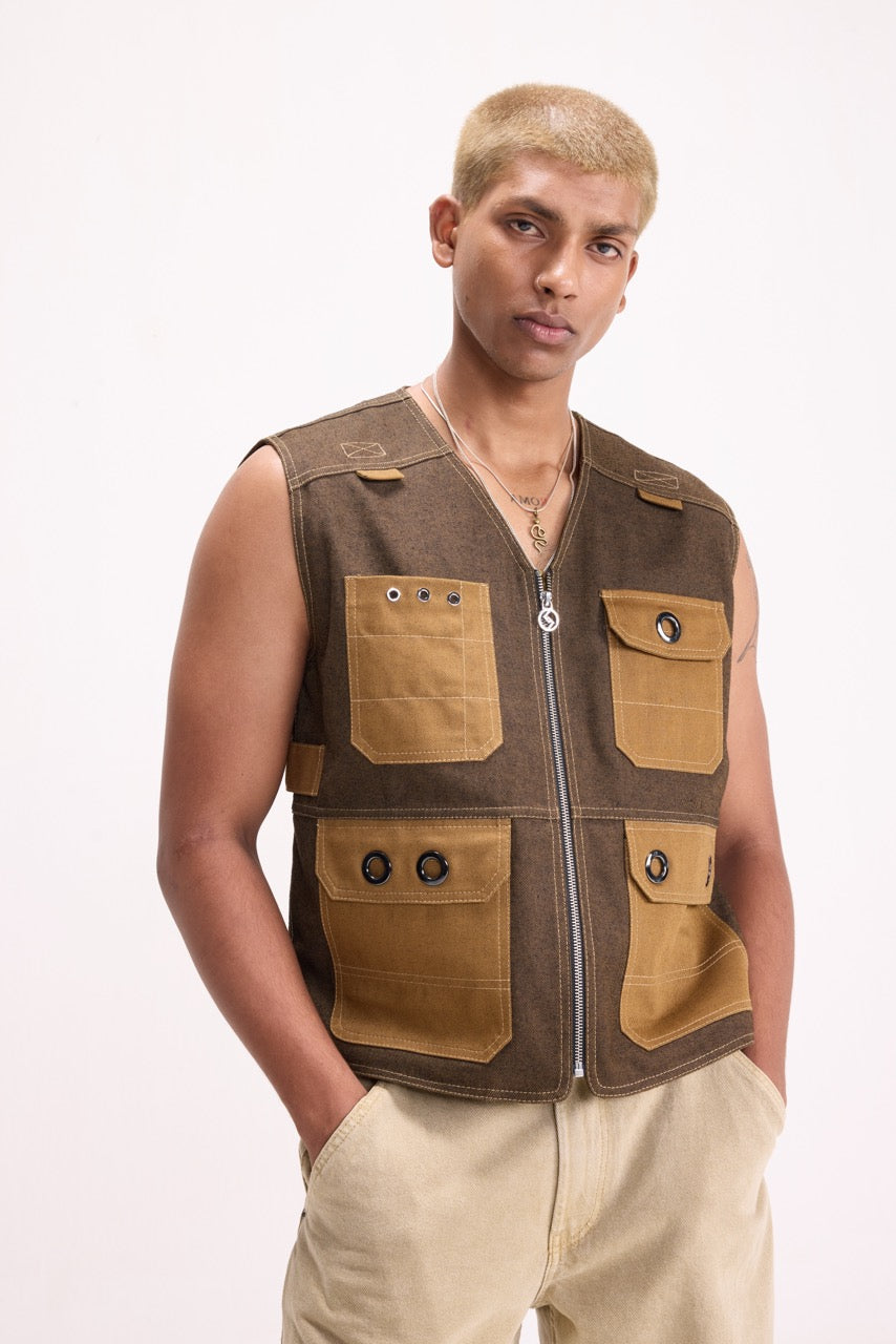 RIOT - REVERSIBLE DENIM UTILITY GILET