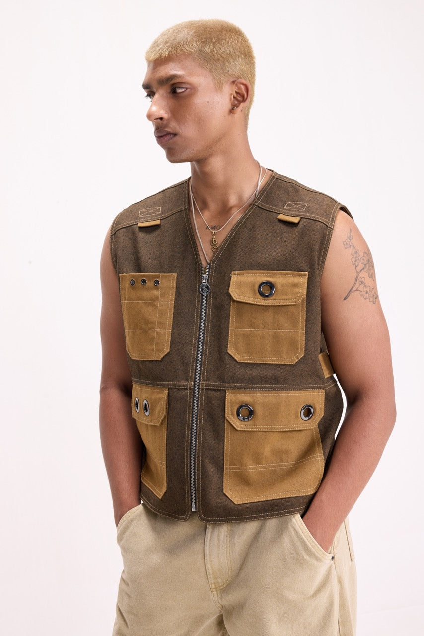RIOT - REVERSIBLE DENIM UTILITY GILET