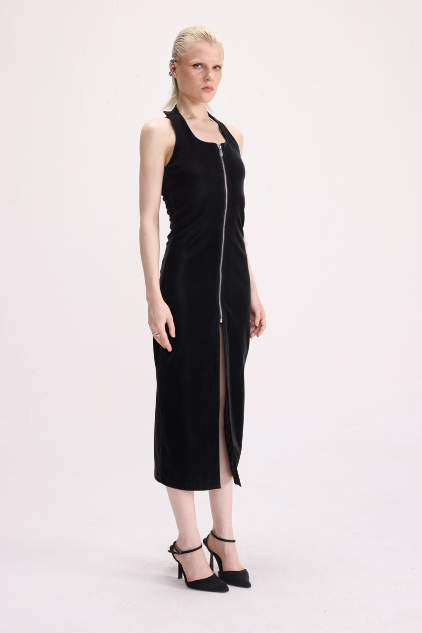 SLIT HAPPENS - ZIPPED SLIT DRESS