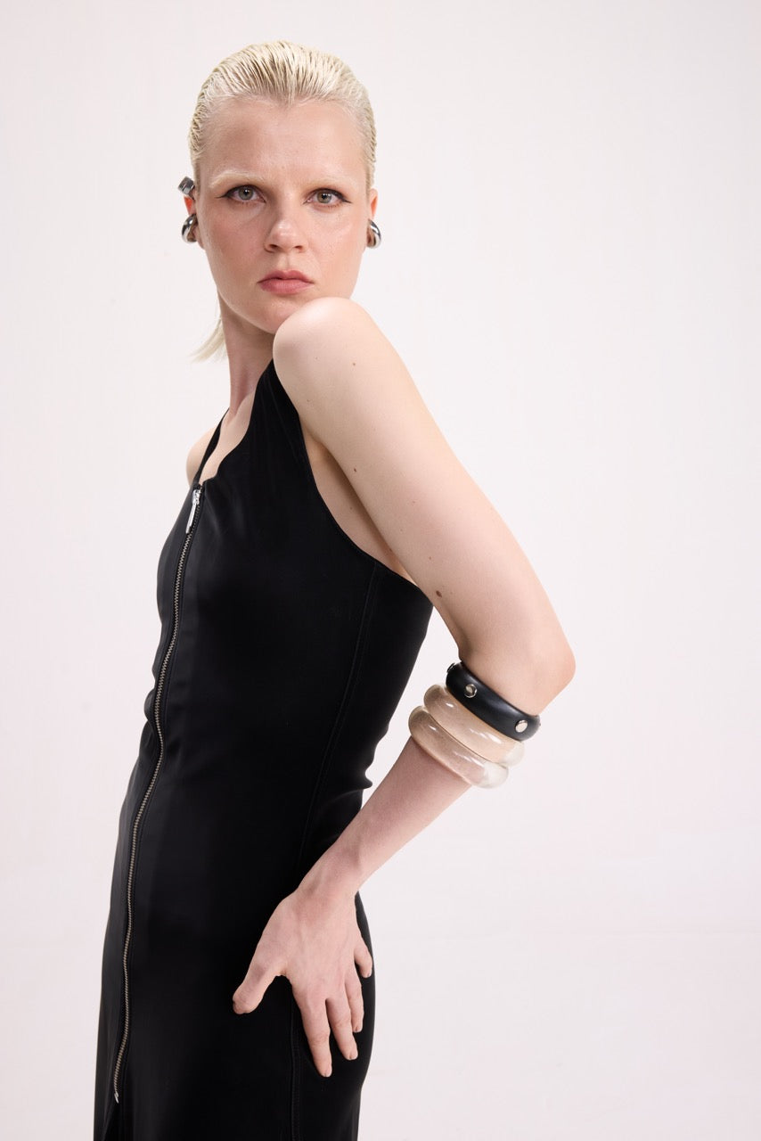 SLIT HAPPENS - ZIPPED SLIT DRESS