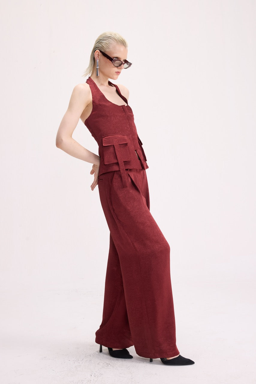 CRUSH - WINE SATIN CO-ORD
