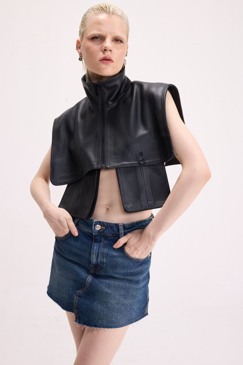 ECLIPSA - LEATHER UTILITY GILET