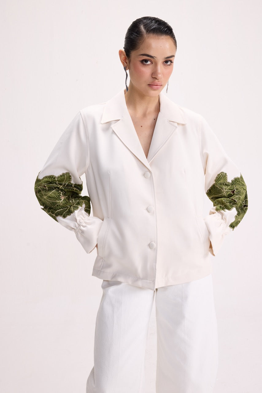 LAST PETAL - IVORY POWER BLAZER