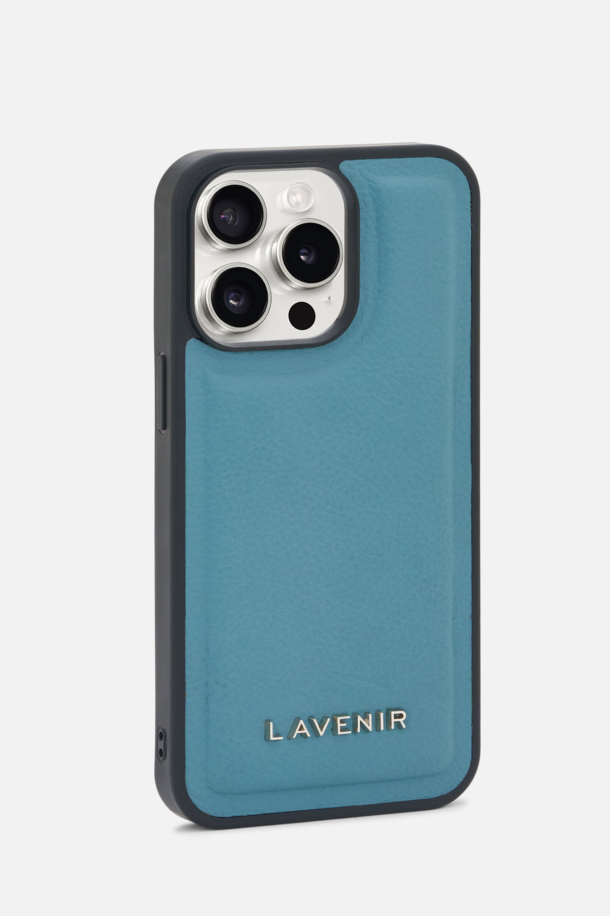 Pebbled Leather Case – Cerulean Mist