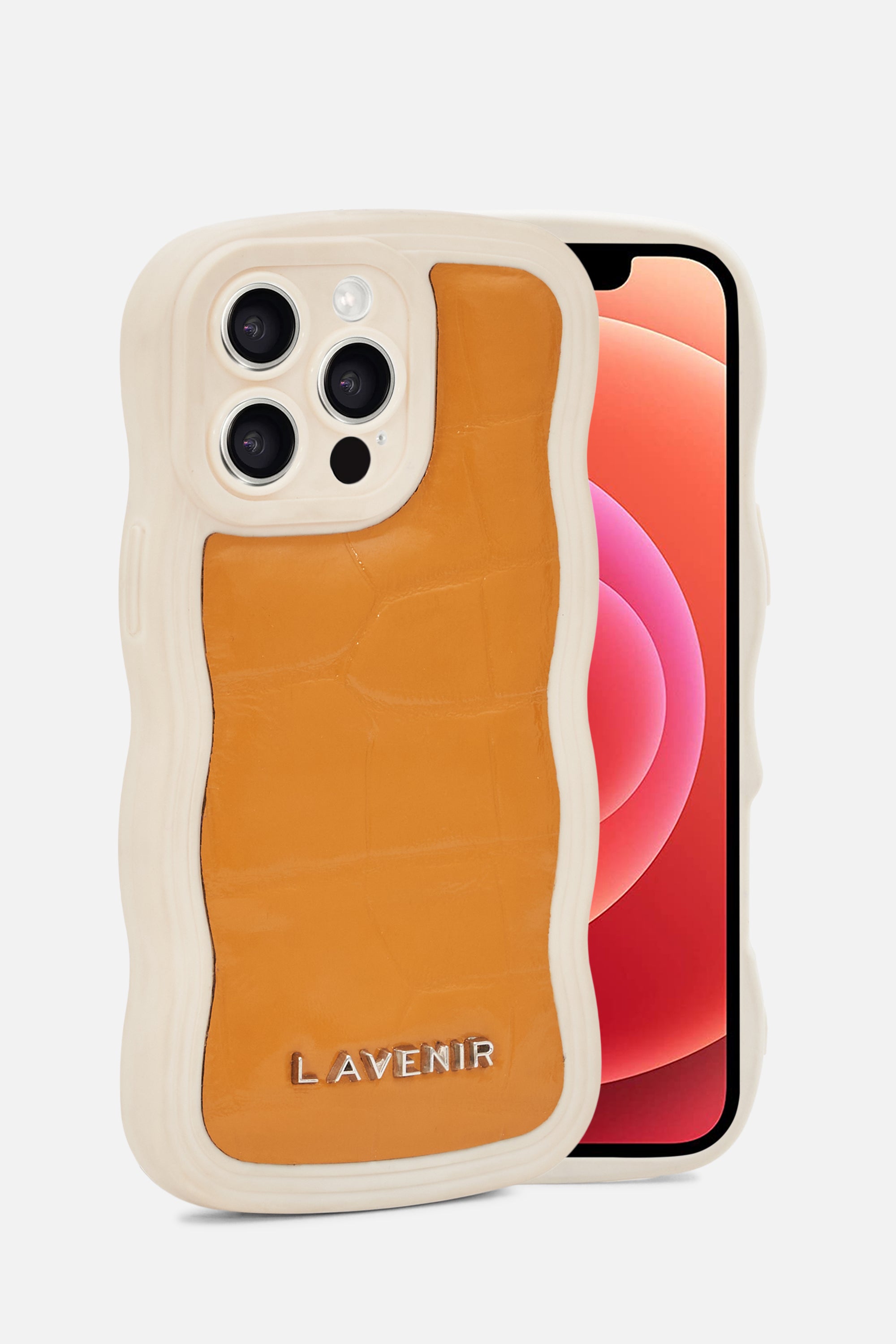 iPhone Curvy Case- Puffy Croco Yellow