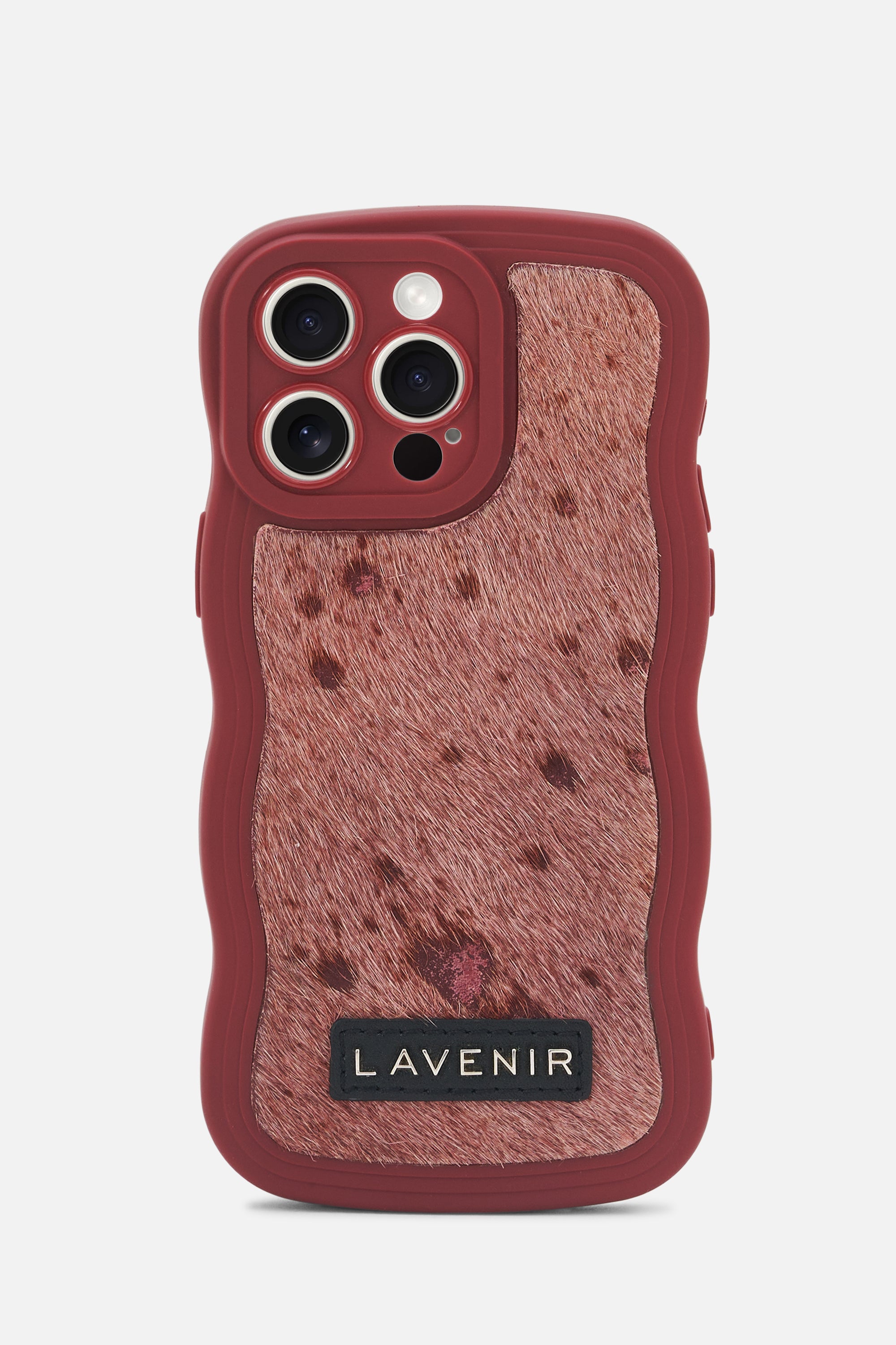 iPhone Curvy Hair-On Case-Maroon Metallic