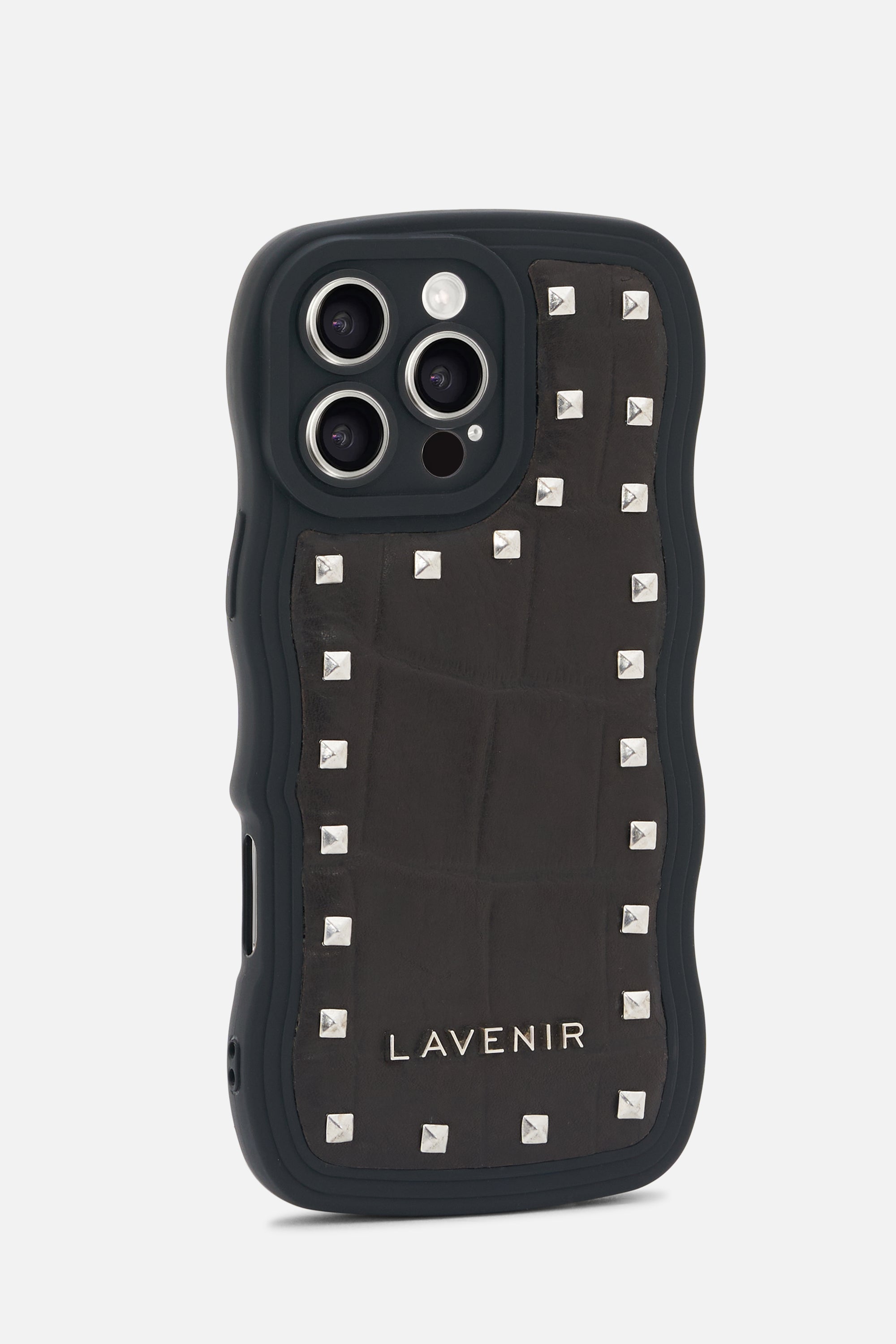 iPhone Curvy Case- Croco Chocolate Brown