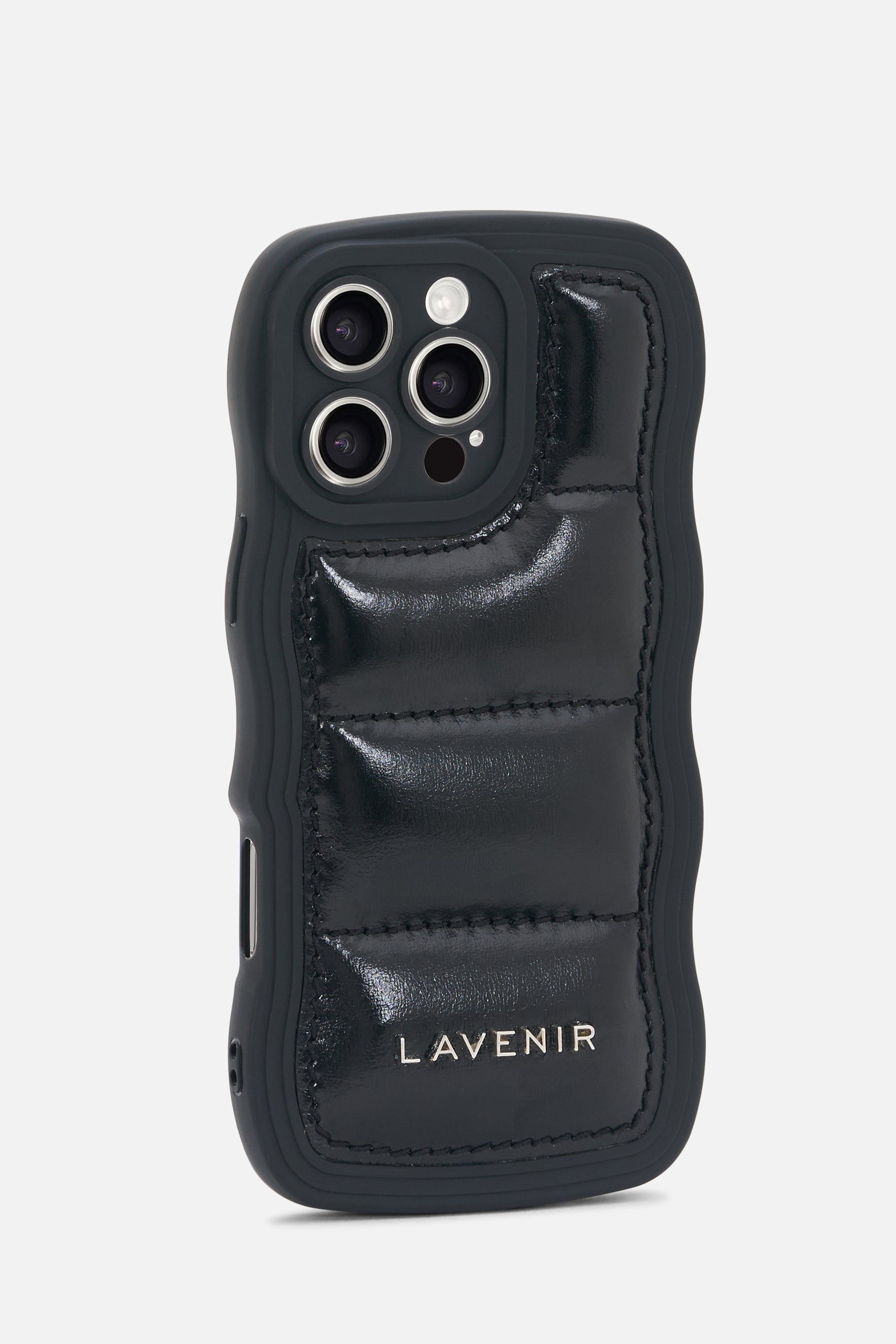 iPhone Curvy Case- Puffy Patent Glossy Black