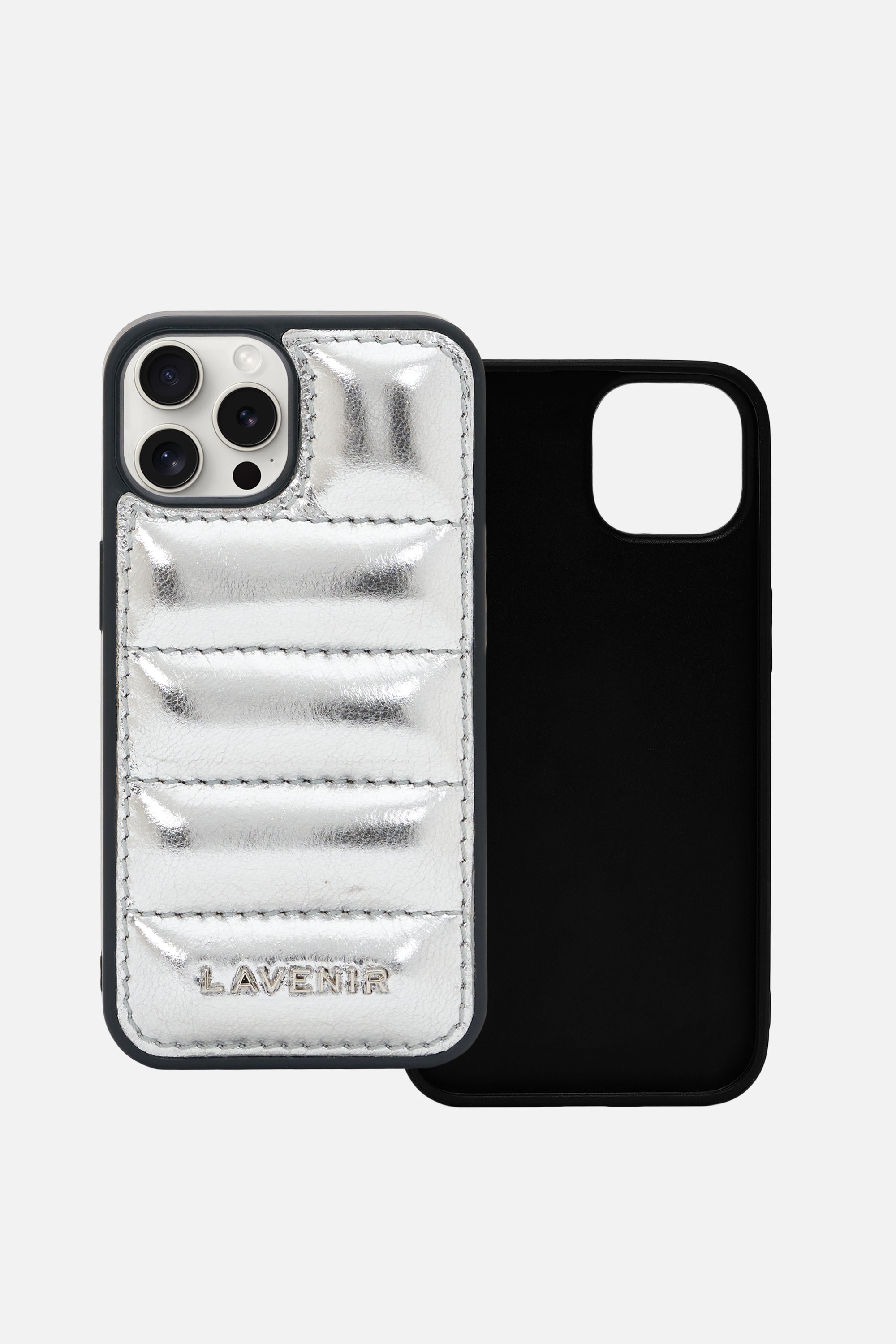 Iphone Case - Quilted Metallic - Silver