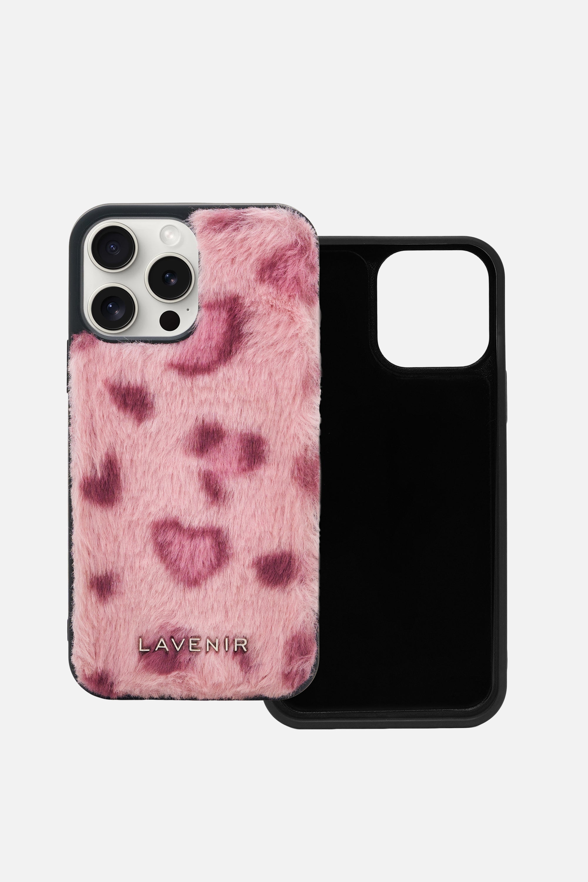 iPhone Printed Fur Case - Soft Red