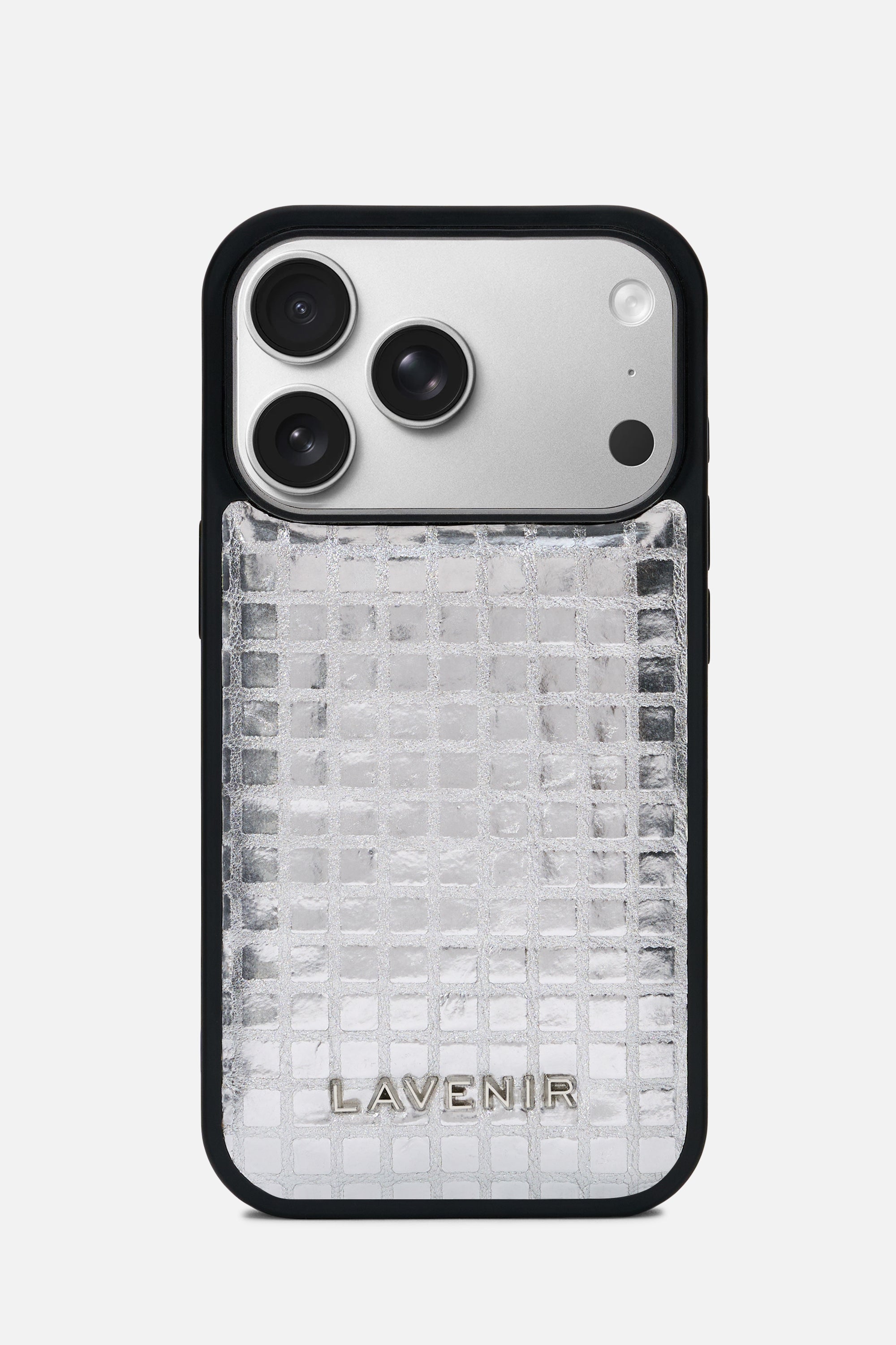 iPhone Metallic Case-Grid Foil