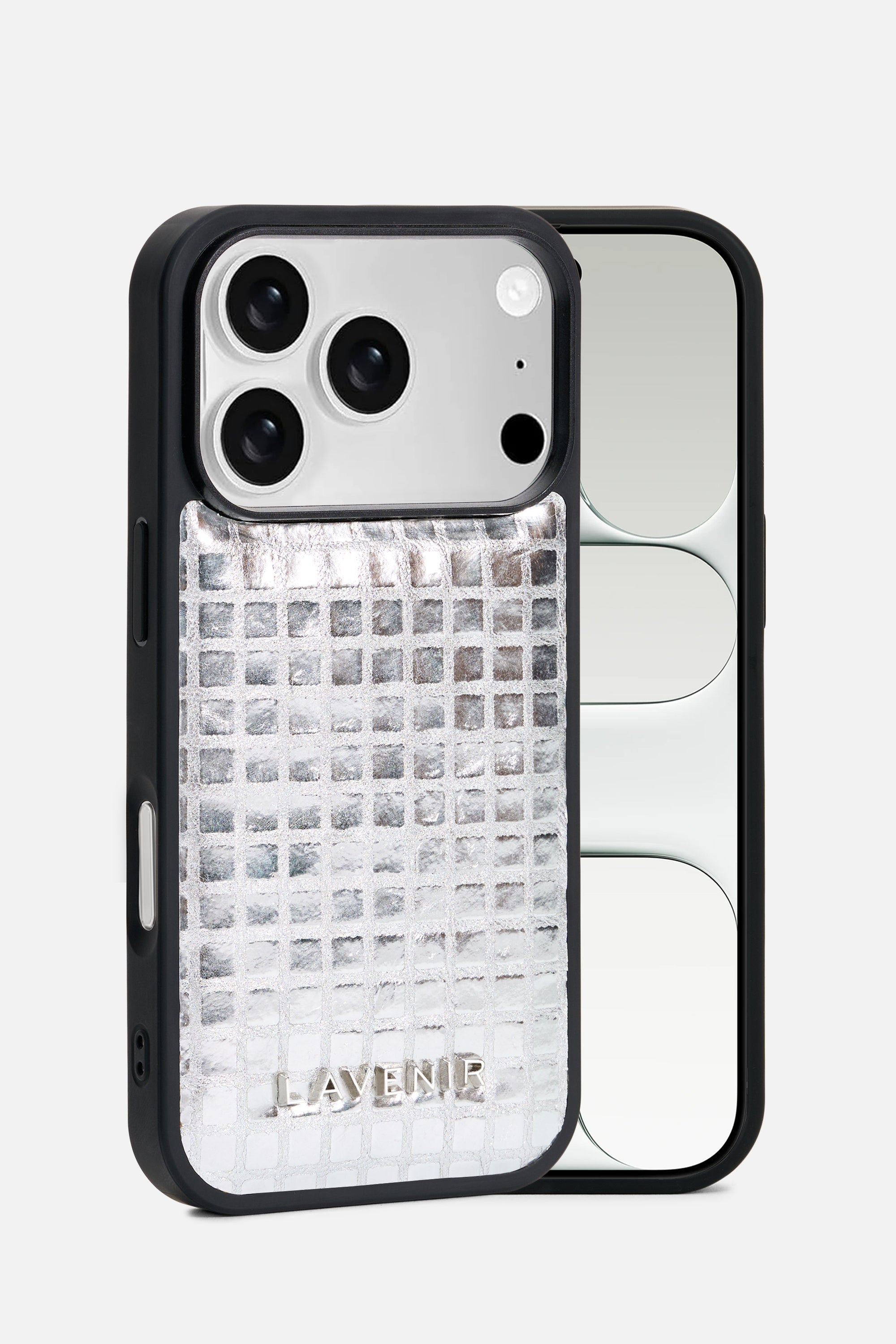 iPhone Metallic Case-Grid Foil