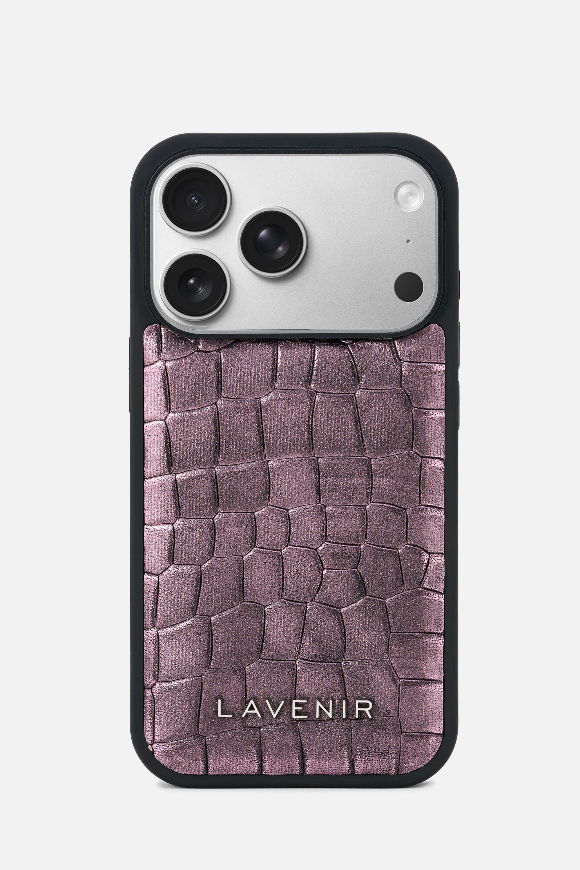 iPhone Croc Leather Case-Mauve