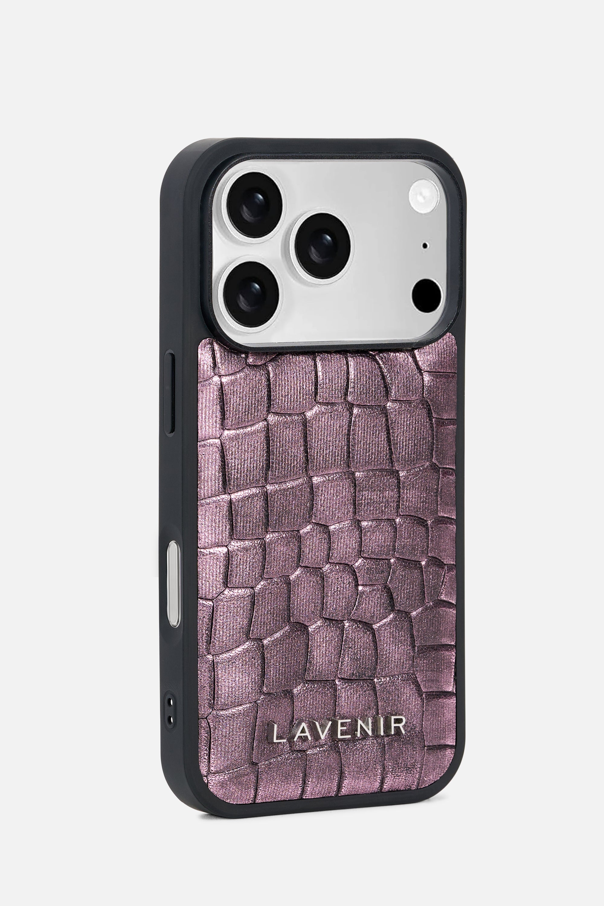 iPhone Croc Leather Case-Mauve