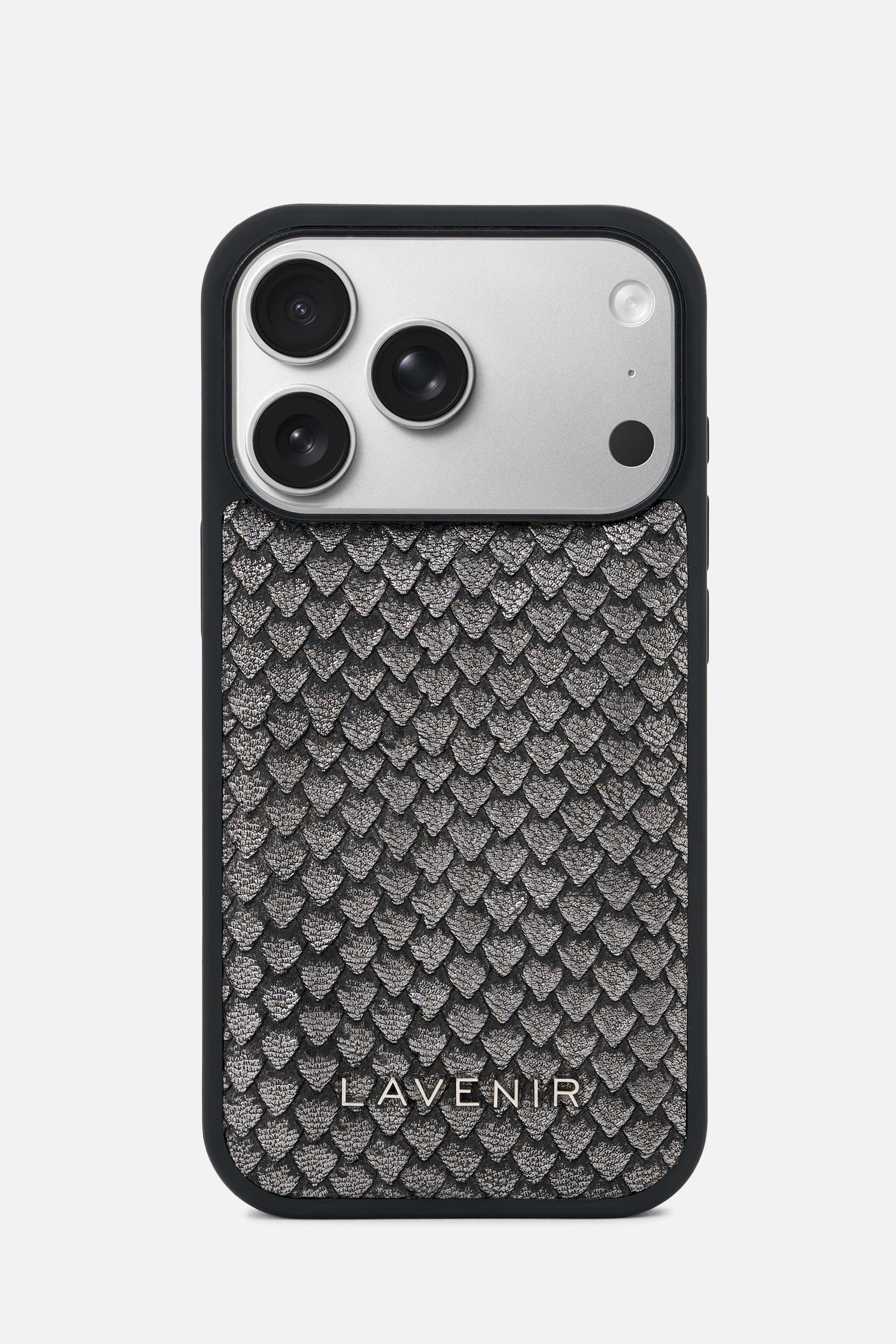 iPhone Case- Obsidian Scale Leather