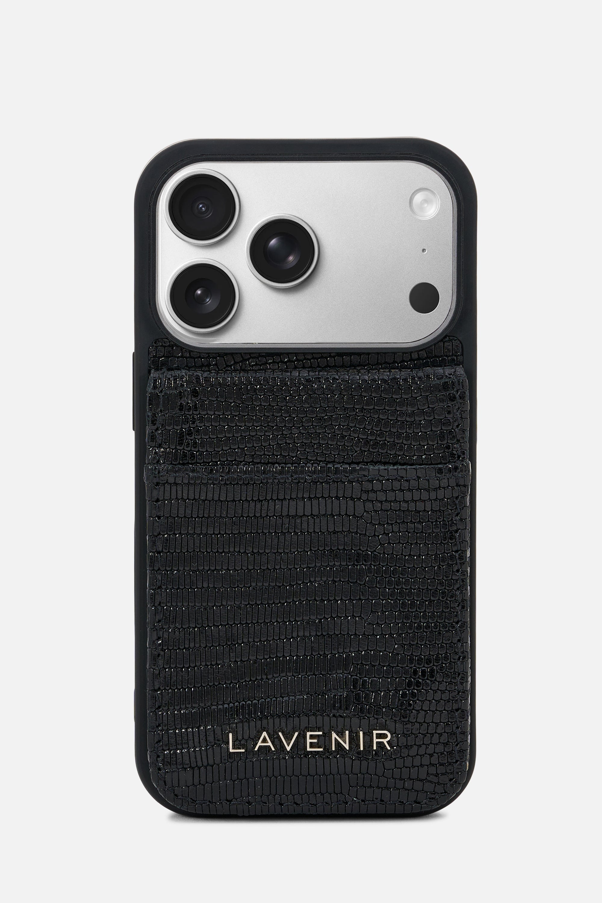 iPhone Wallet Case-Noir Croc