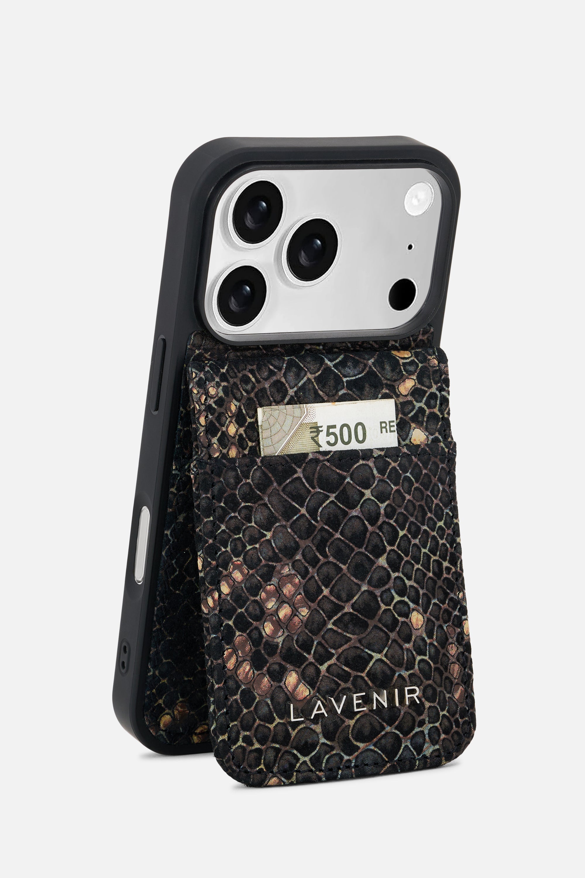 iPhone Wallet Case-Obsidian Reptile