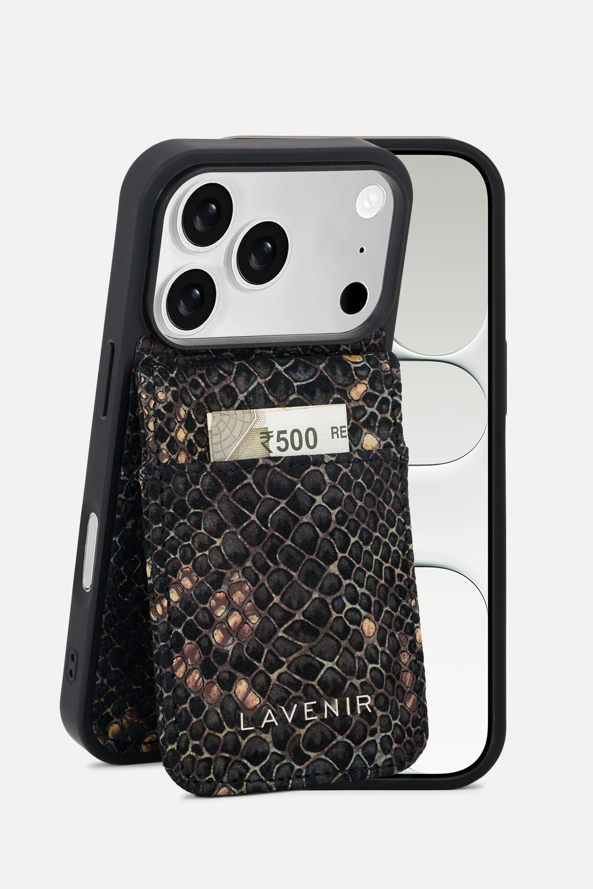 iPhone Wallet Case-Obsidian Reptile