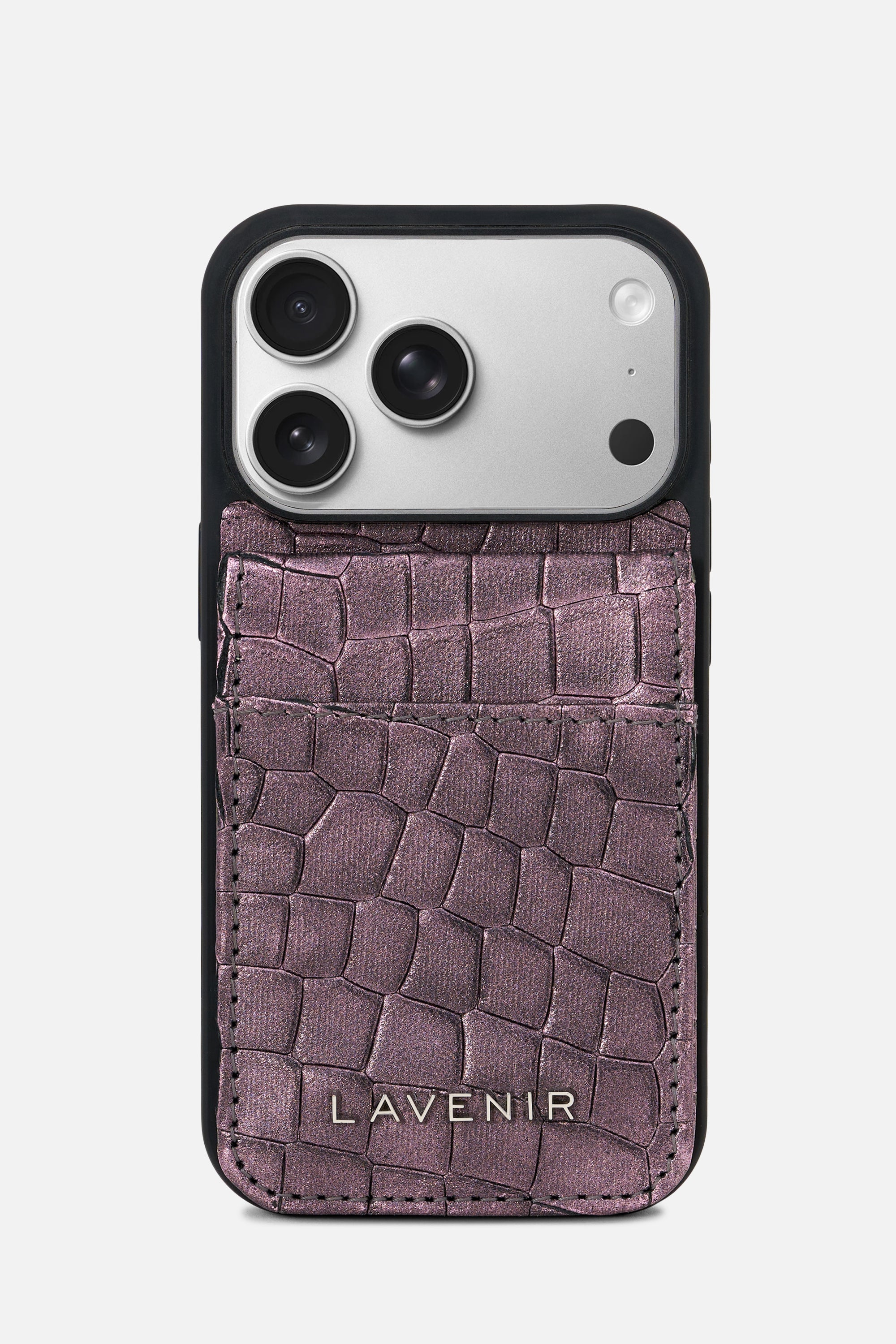 iPhone Croco Wallet Case- Mauve