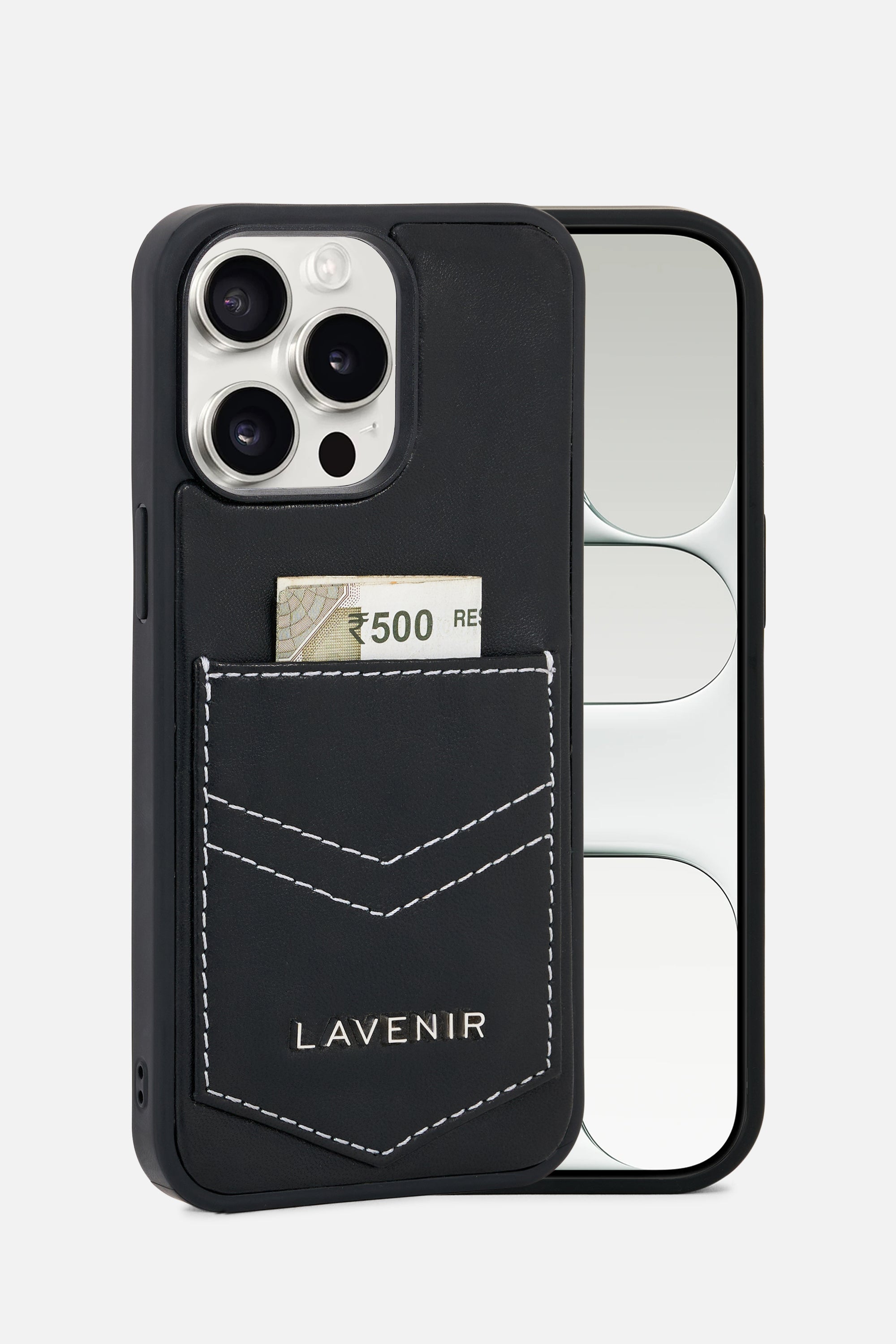 iPhone Pocket Case – Noir Stitch