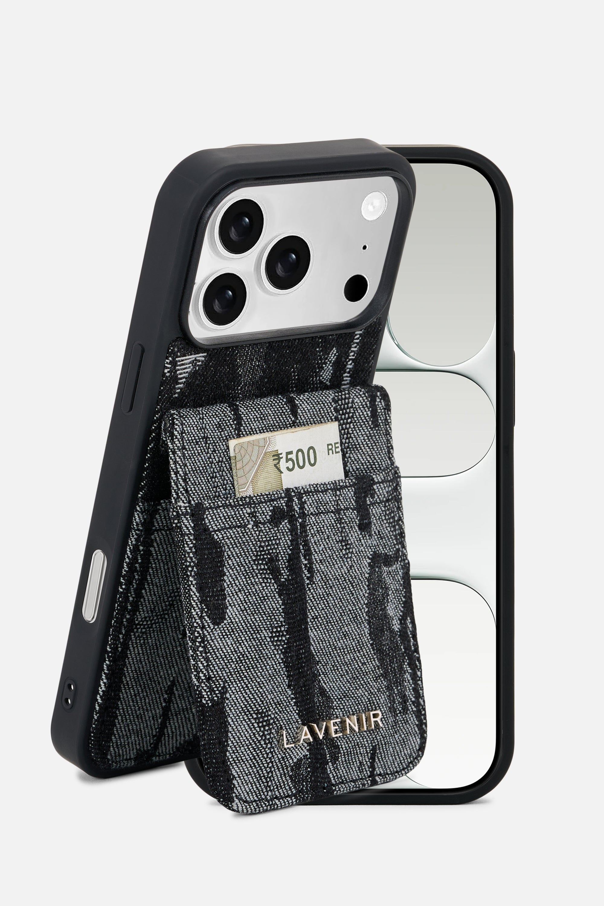 iPhone Wallet Case – Abstract Denim