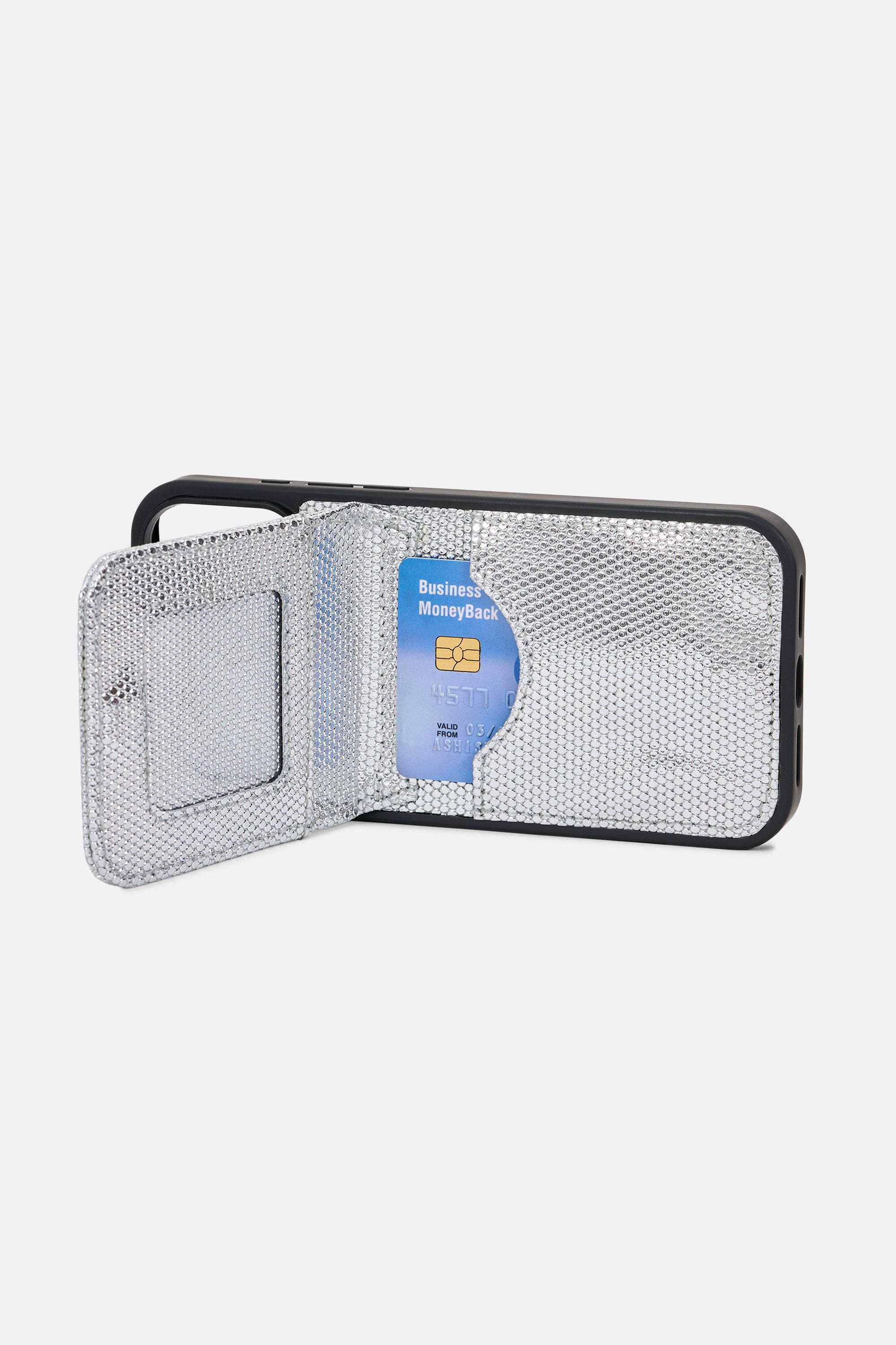iPhone Wallet Case – Silver Nova