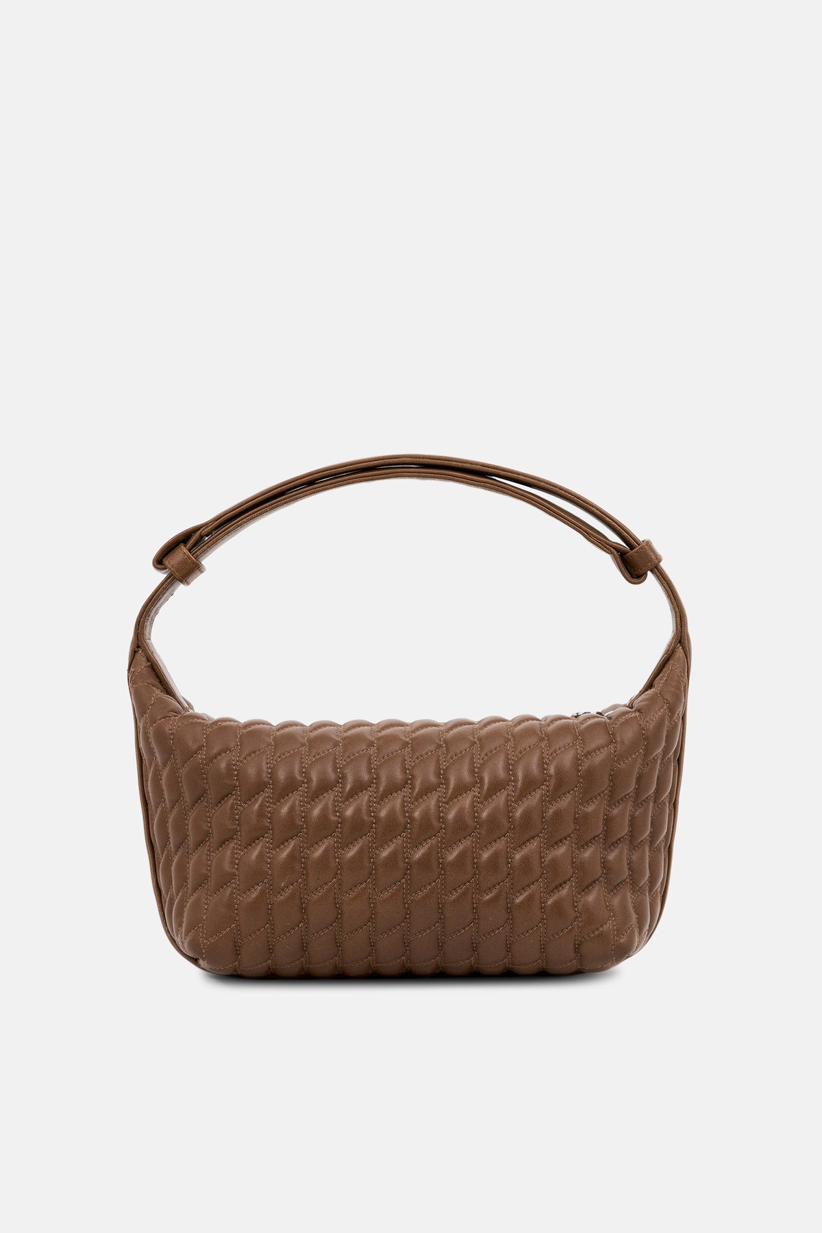 MIRA - Quilted Shoulder Bag - Brown