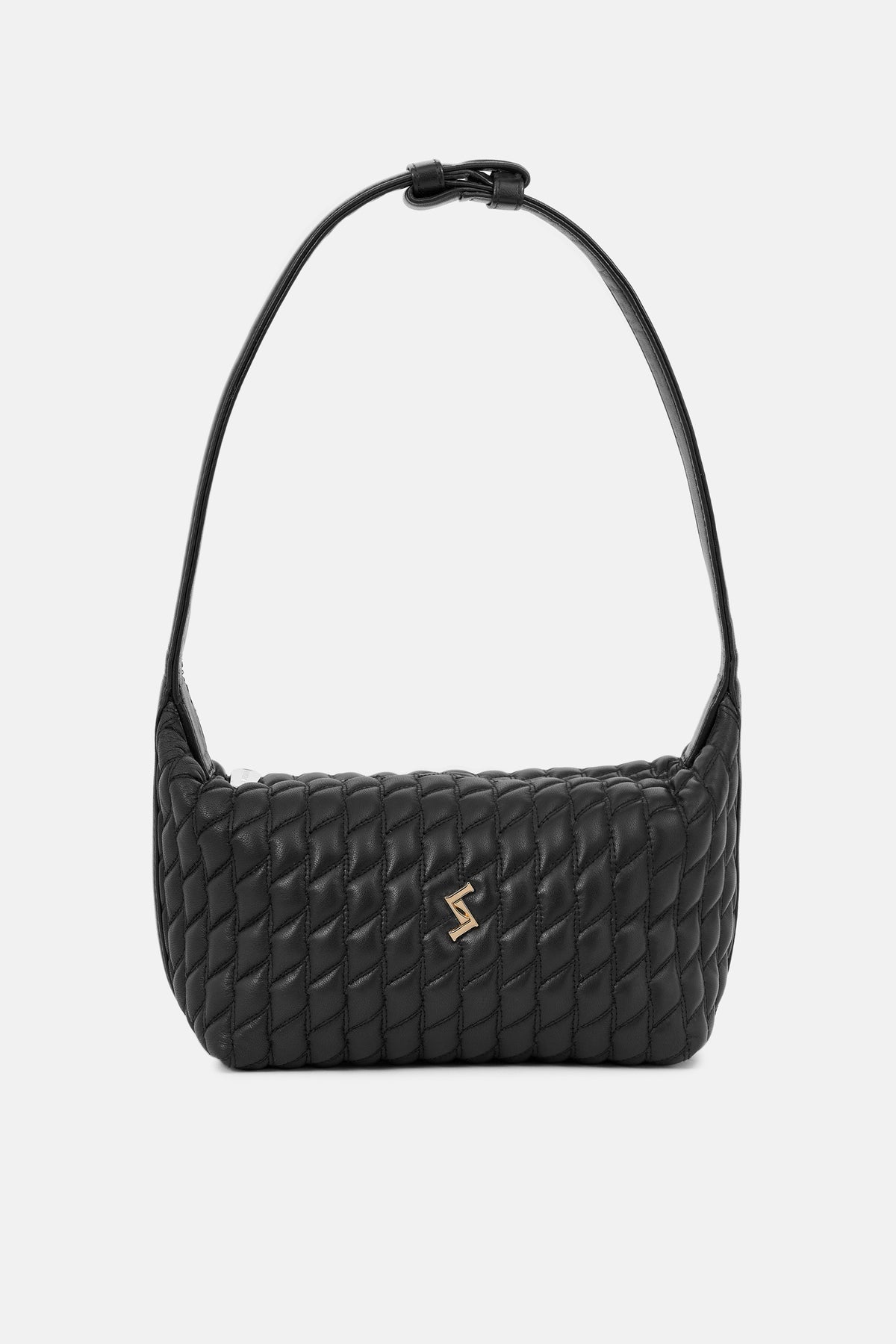 MIRA - Quilted Shoulder Bag - Black