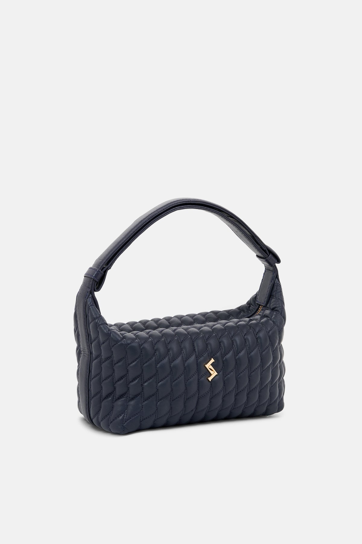 MIRA - Quilted Shoulder Bag - Navy