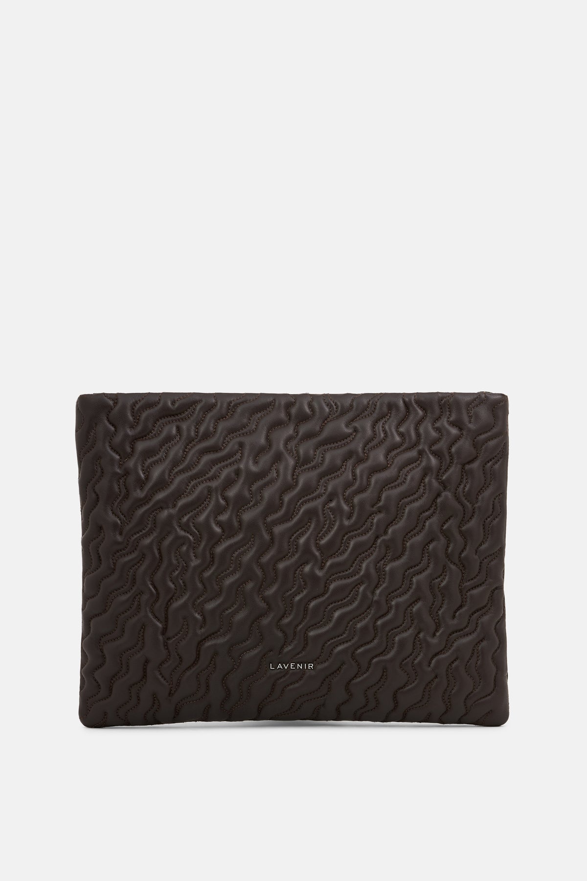 TIDE - Quilted Wave Laptop Sleeve - Brown