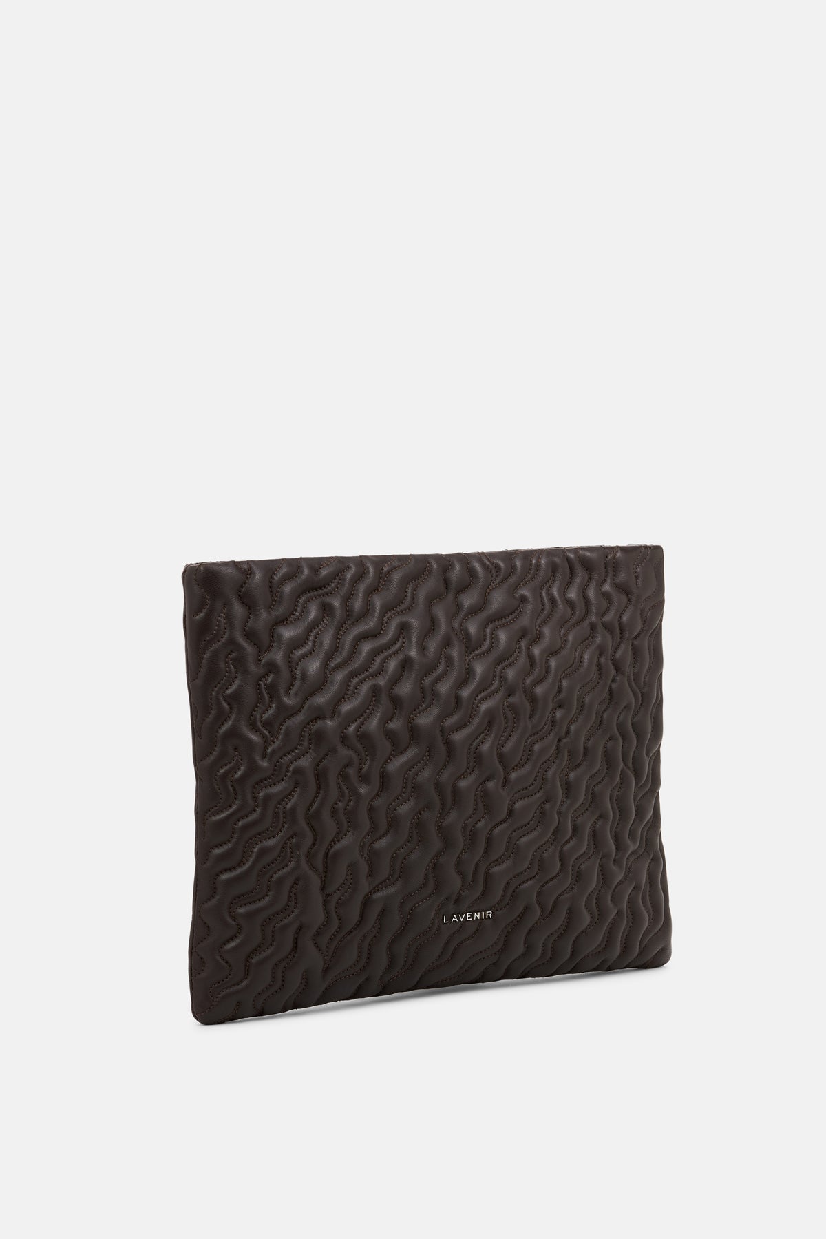 TIDE - Quilted Wave Laptop Sleeve - Brown