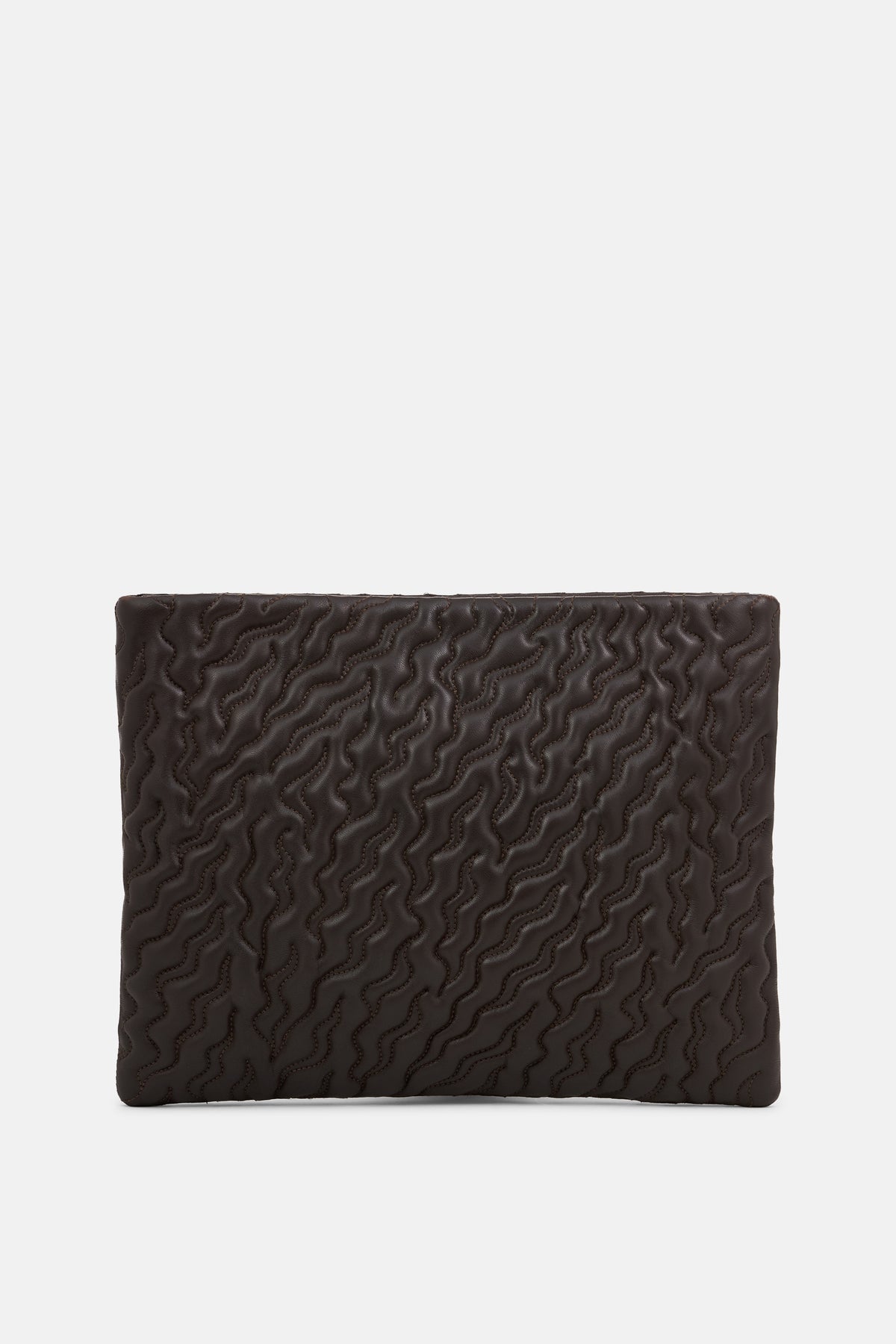 TIDE - Quilted Wave Laptop Sleeve - Brown