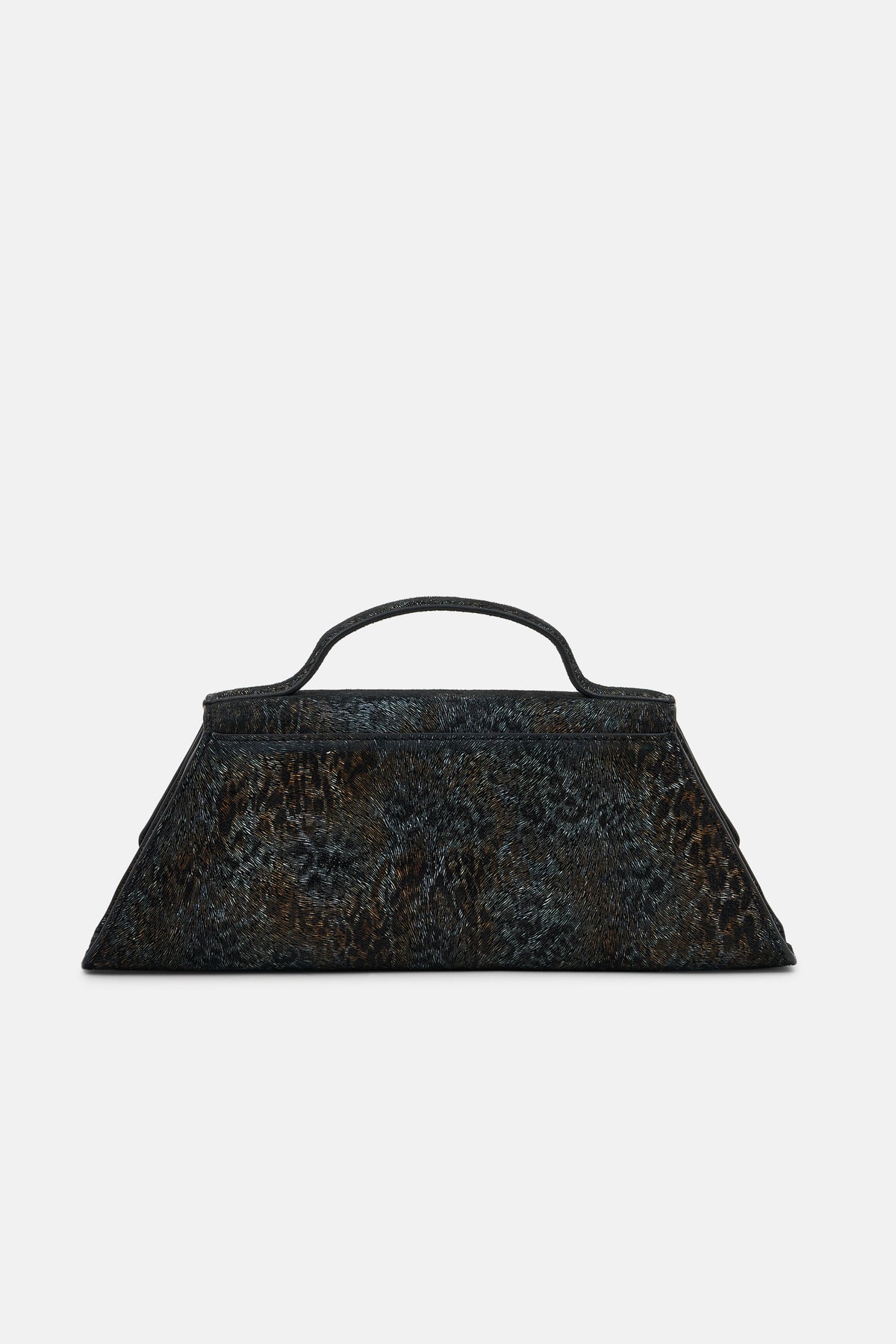 NOIRA - Structured Convertible Clutch Bag - Midnight Leopard