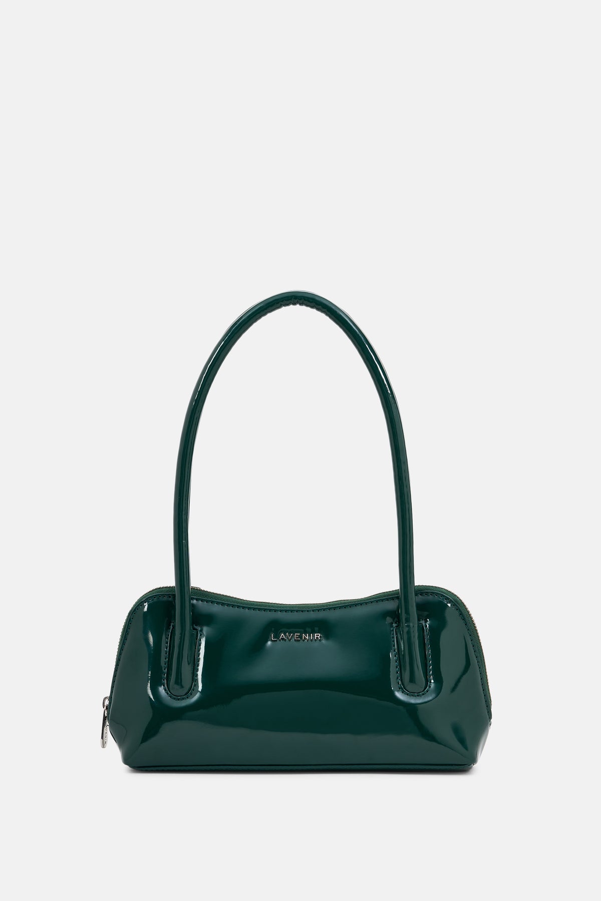 LUSTRA - Glossy Shoulder Bag - Emerald Green