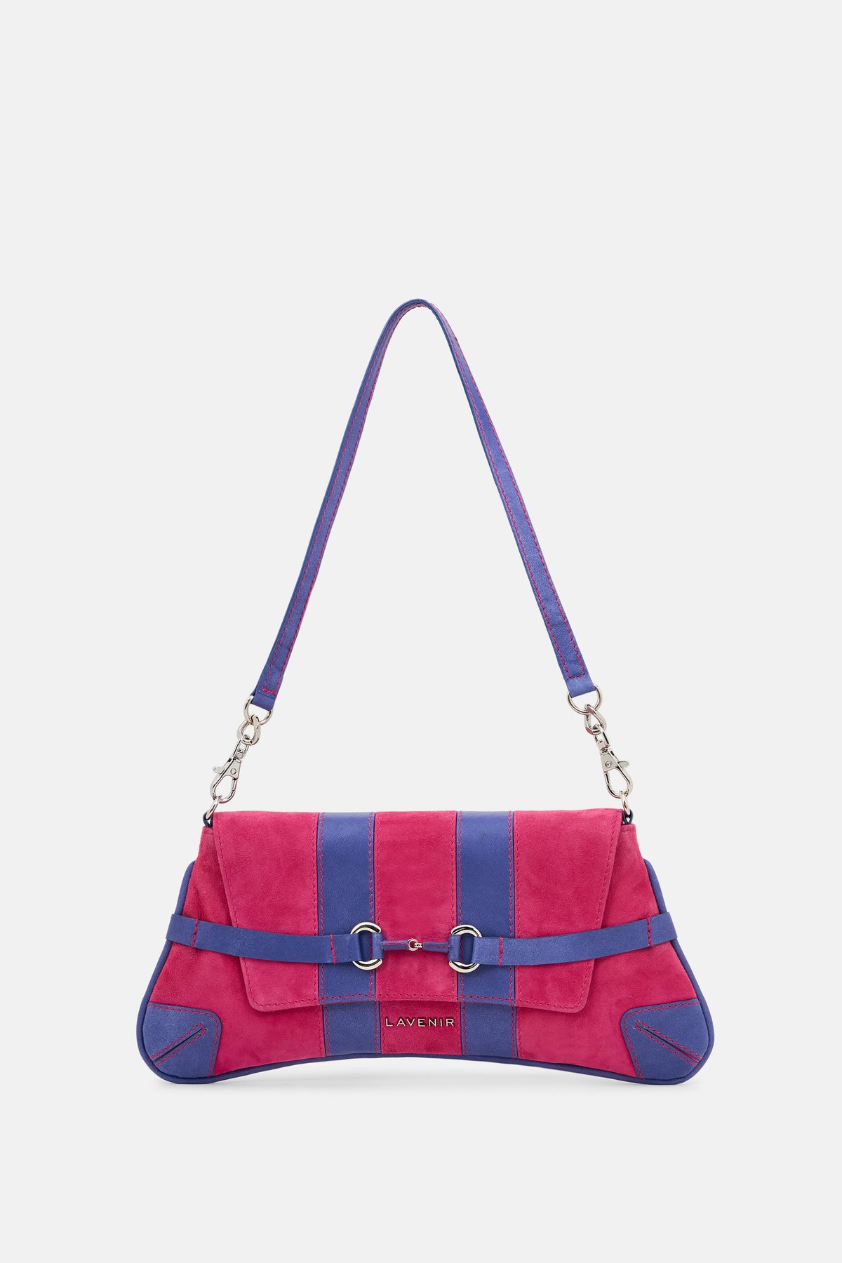 VIVARA - Convertible Clutch & Shoulder Bag - Fuchsia & Cobalt