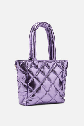 Ophidia - Wrinkle Metallic Tote - Iris Purple Metallic