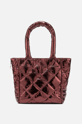 Ophidia - Wrinkle Metallic Tote - Hickory Brown Metallic