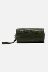 Byron - Utility Travel Kit - Croco Deep Lichen Green