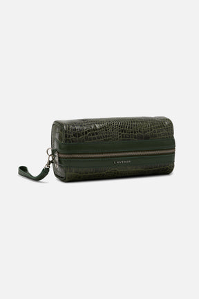 Byron - Utility Travel Kit - Croco Deep Lichen Green