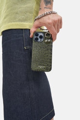 Iphone Case - Luxe Chained  - Deep Lichen Green