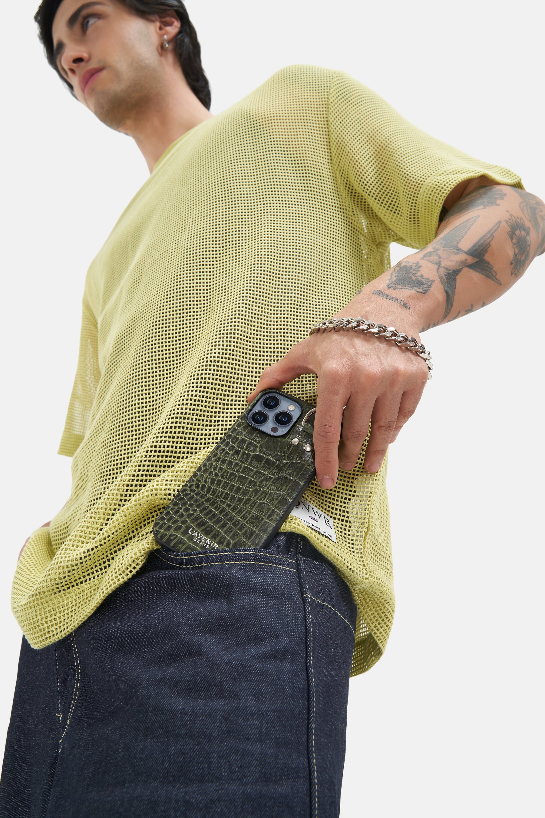 Iphone Case - Luxe Chained  - Deep Lichen Green