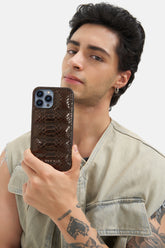 Iphone Puffer Case - Quilted - Snake Print