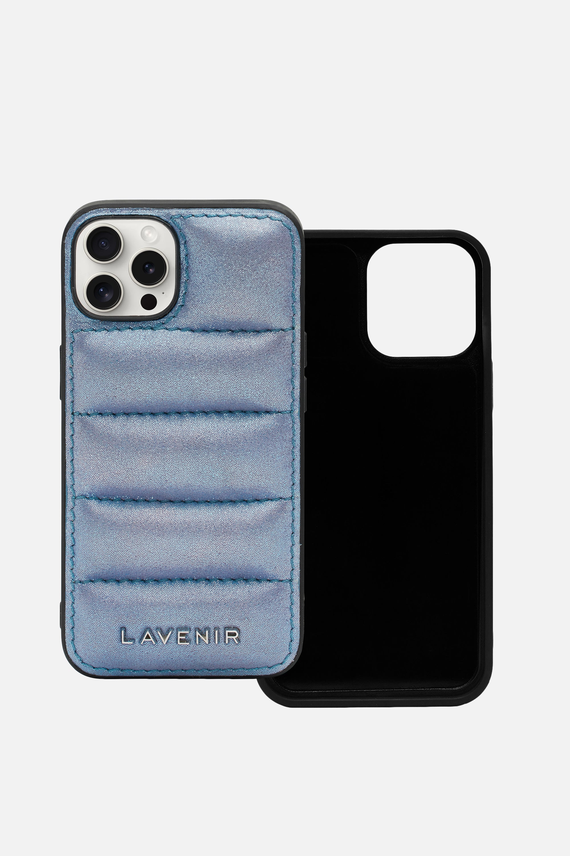 iPhone Puffy Case - Quilted Metallic Indigo