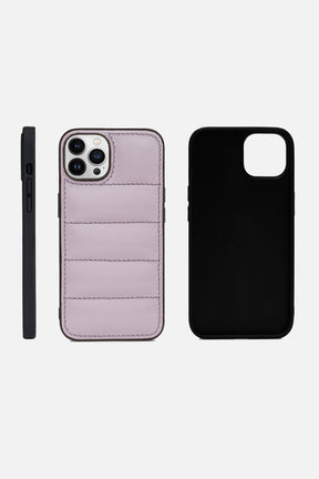 IPhone Puffer Case - Quilted - Patent Lavender Grey